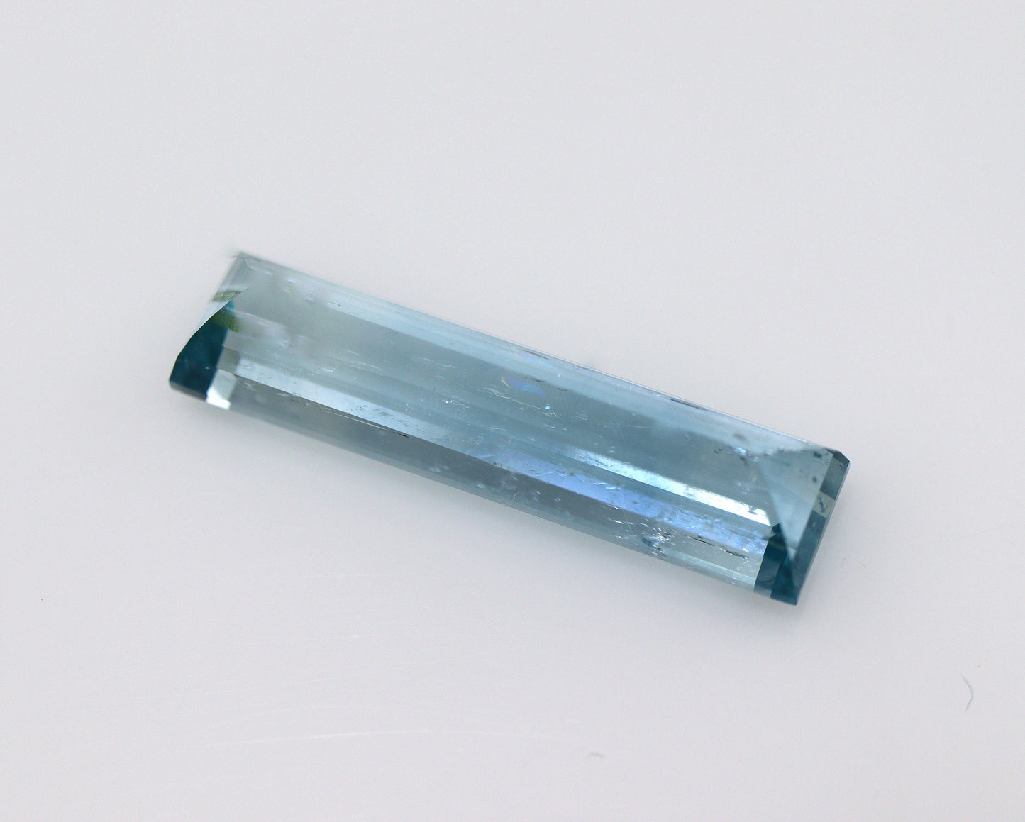 12.4 Ct Aquamarine Baguette 29x6.9 mm | Huge Long Blue Gemstone | March Birthstone | Natural Aquamarine for Vertical Pendant or Ring