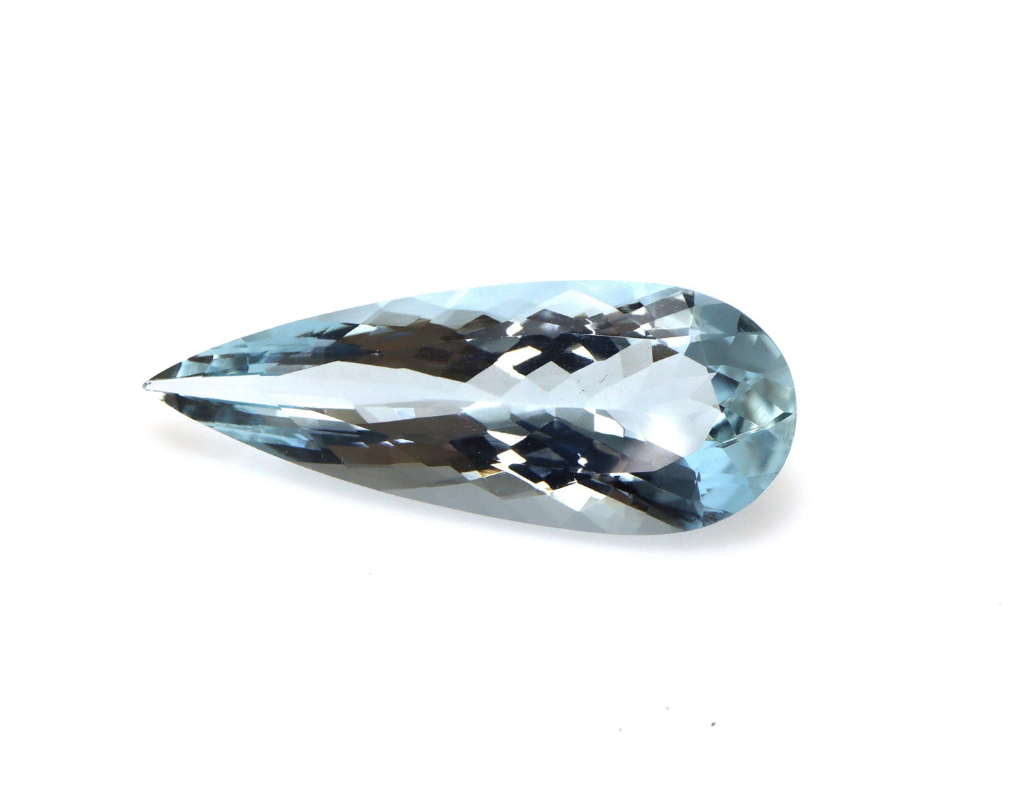 10 Ct Aquamarine Long Pear Cut, 28x10 mm Sleek Elongated Gemstone, AAAA Natural Blue Aquamarine, Long Drop Necklace Stone