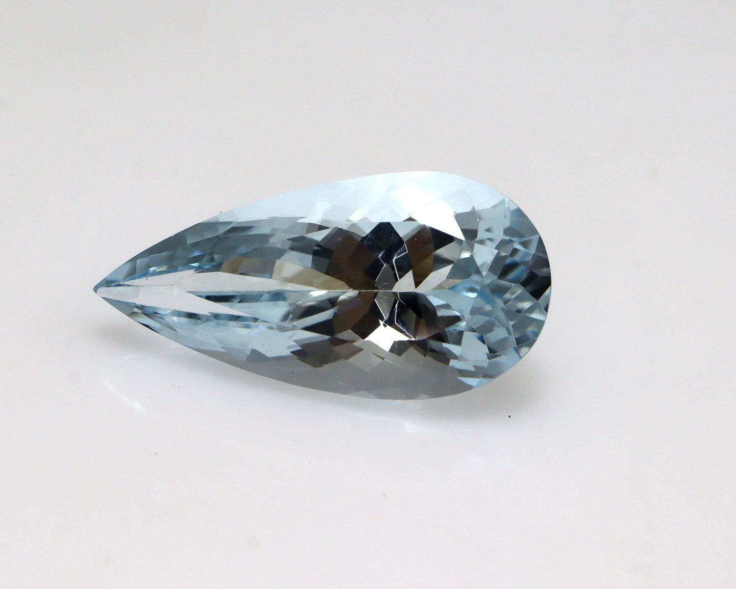 5.6 Ct Aquamarine Pear Gemstone • 18x9mm AAA+ Light Blue • Long Drop for Necklace • Natural Loose Stone • Eye Clean, Unheated