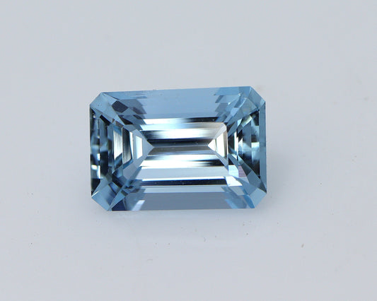 TOP Quality! 2.8 Ct AAA+ Dark Blue Aquamarine Emerald Cut, 10.4x7.2 mm Octagon Gemstone, Finest Aquamarine Ring Stone