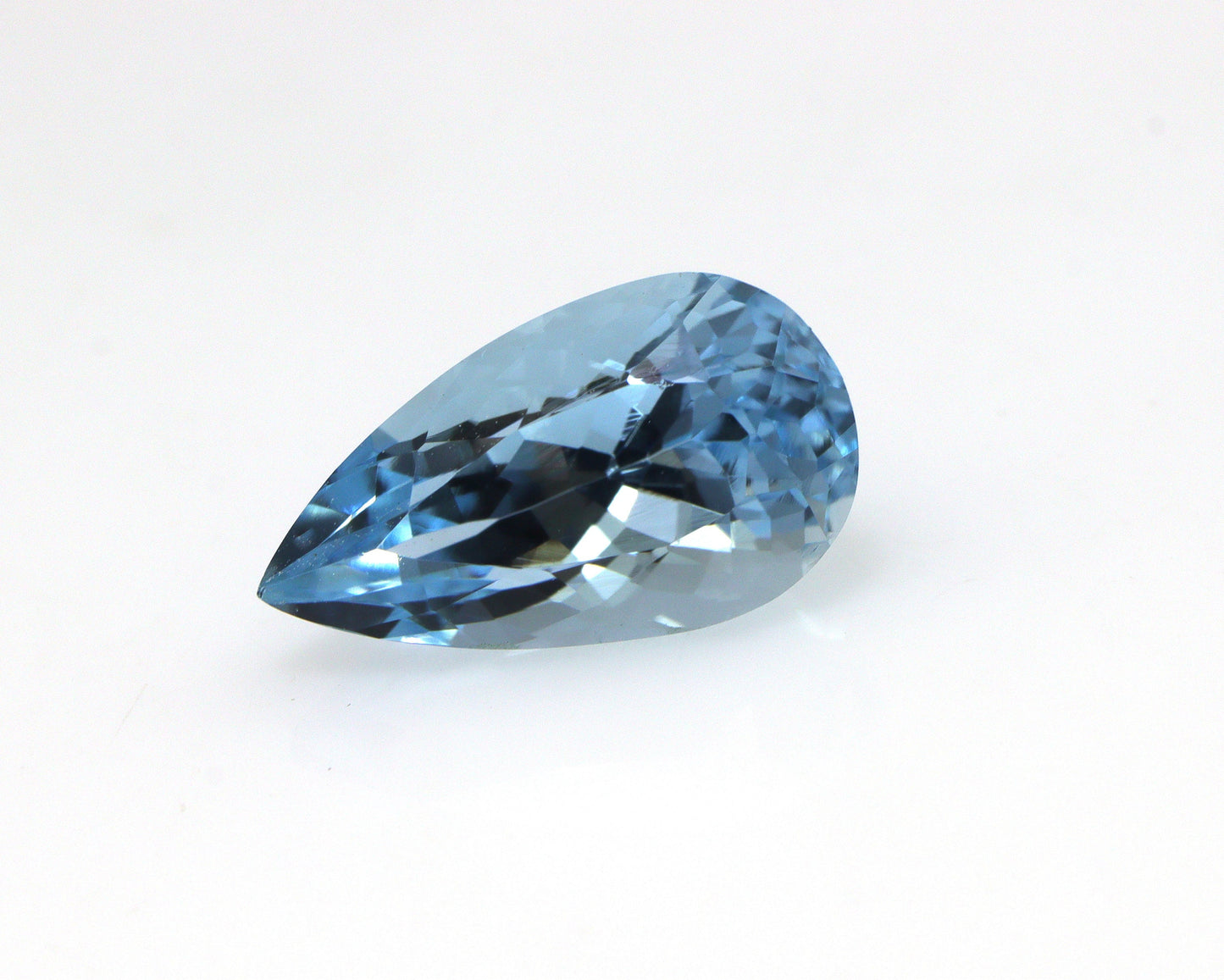 Top Blue 2.6 Ct Pear Cut Aquamarine | AAA+ Natural | Dark Blue Gemstone | Loupe Clean | Engagement Ring Gem | Close To Santa Maria Color
