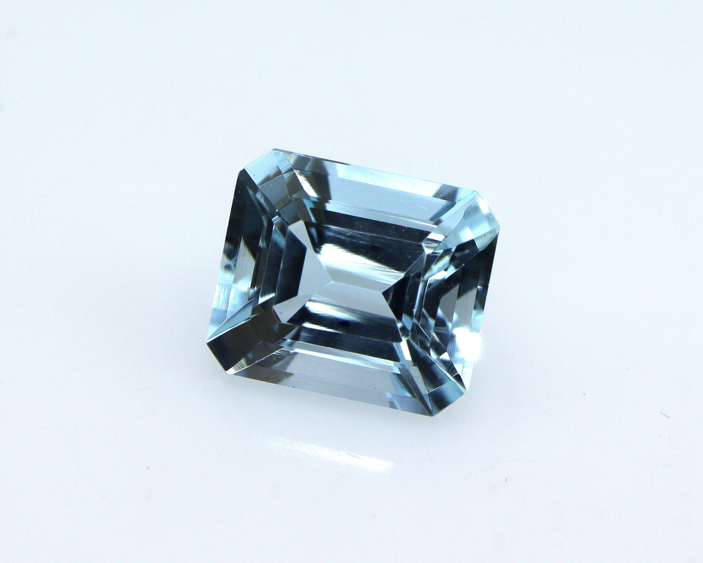 1.15 Ct Natural Aquamarine Emerald Cut, 6.6x5.7 mm Medium Blue Gemstone, AAA Eye Clean Aquamarine for Engagement Ring, March Birthstone