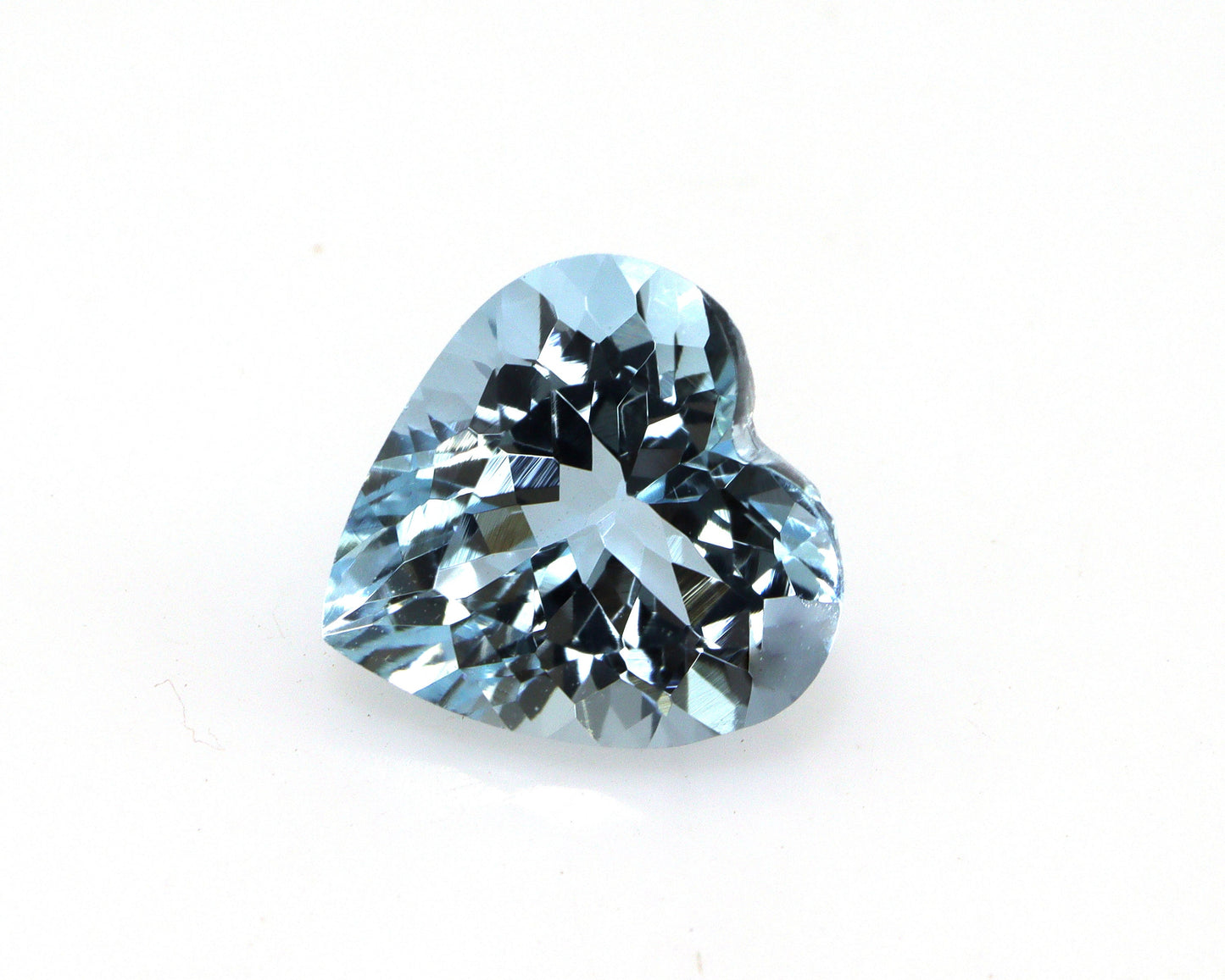 2.2 Ct AAA Natural Aquamarine Heart Cut | Top Blue, Unheated Gemstone for Ring or Pendant