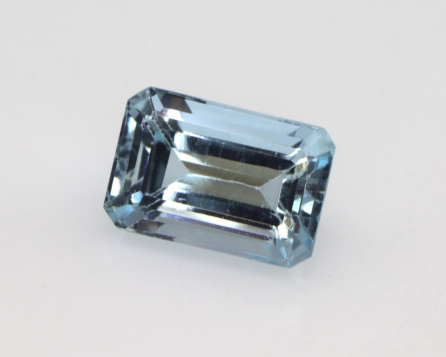 2.8 Ct Natural Aquamarine Emerald Cut | Faceted Aquamarine Gemstone | March Birthstone | Eye Clean Medium Blue Aquamarine