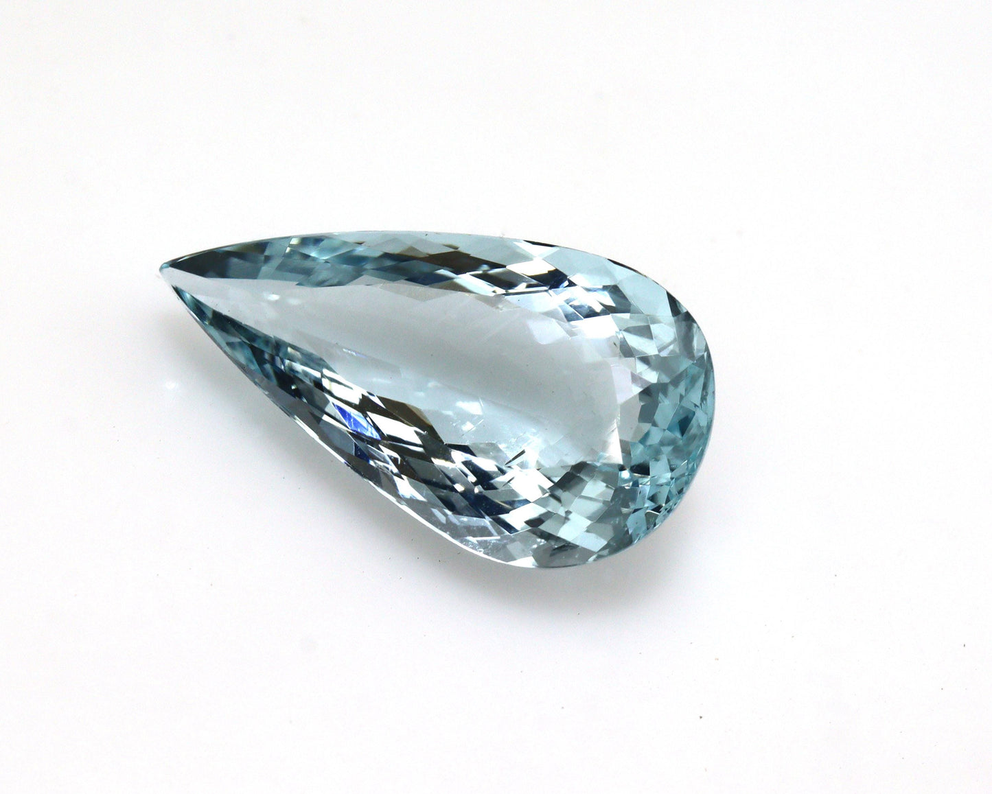 8.4 Cts Greenish Blue AQUAMARINE Big Pear, 21x11 mm Long Pear Cut For Drop Necklace, Large Tear Drop Pendant, Super Fine Ocean Blue