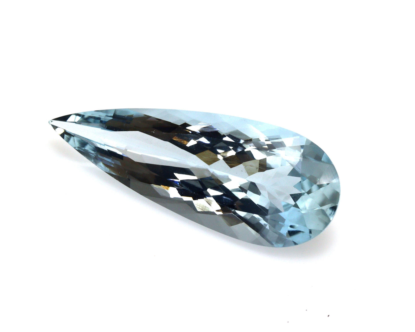 10 Ct Aquamarine Long Pear Cut, 28x10 mm Sleek Elongated Gemstone, AAAA Natural Blue Aquamarine, Long Drop Necklace Stone