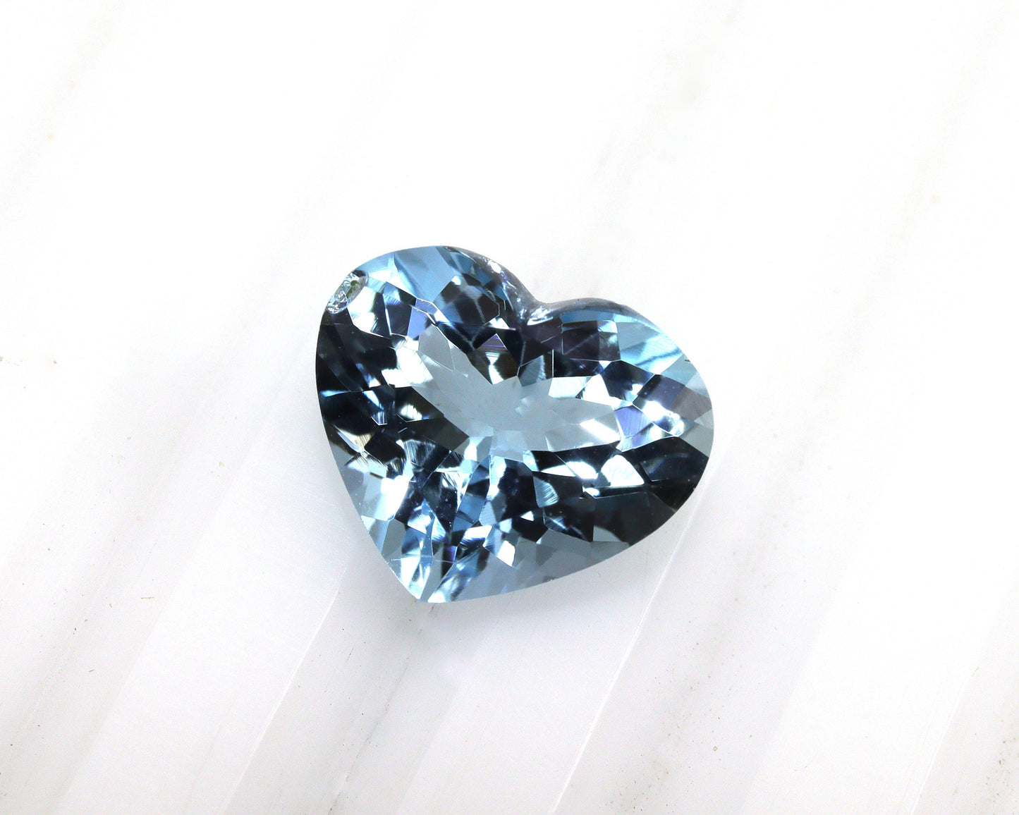 2.32 Ct AAA+ Natural Aquamarine Heart Cut | SUPER BLUE, Loupe Clean, Unheated Gemstone for Ring or Pendant