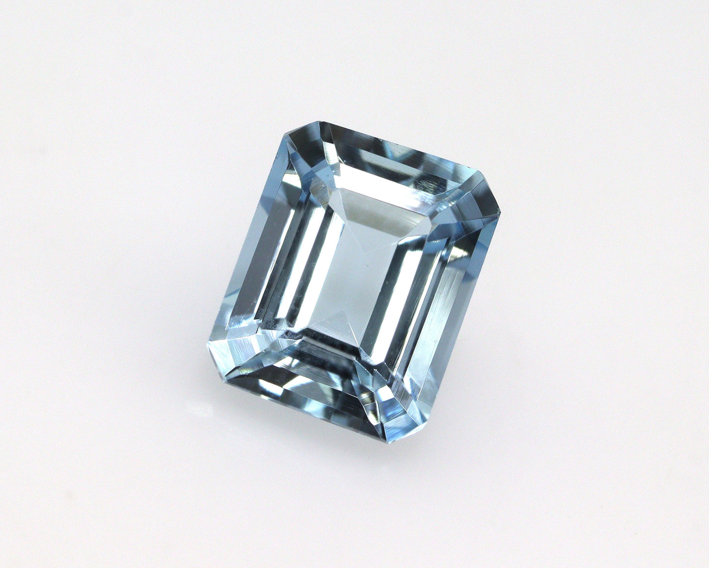 Natural Aquamarine Emerald Cut 6.9x5.5 mm, Medium Blue AAA Gemstone, Loose Aquamarine for Dainty Solitaire Ring or Pendant, March Birthstone
