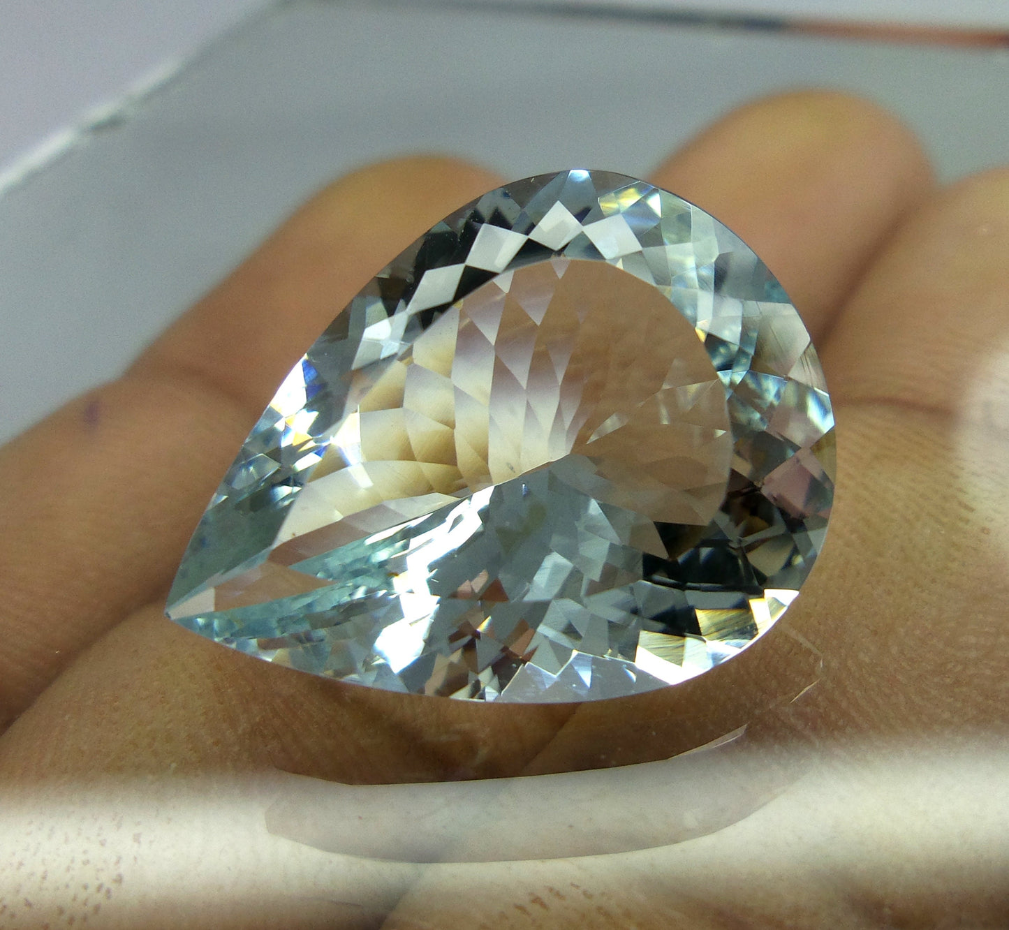 HUGE! 24 Ct AAA Natural AQUAMARINE Pear, Large Aquamarine Gemstone | Big Aquamarine Pendant, Collector Gemstone, Goshenite Pendant, Lustrous