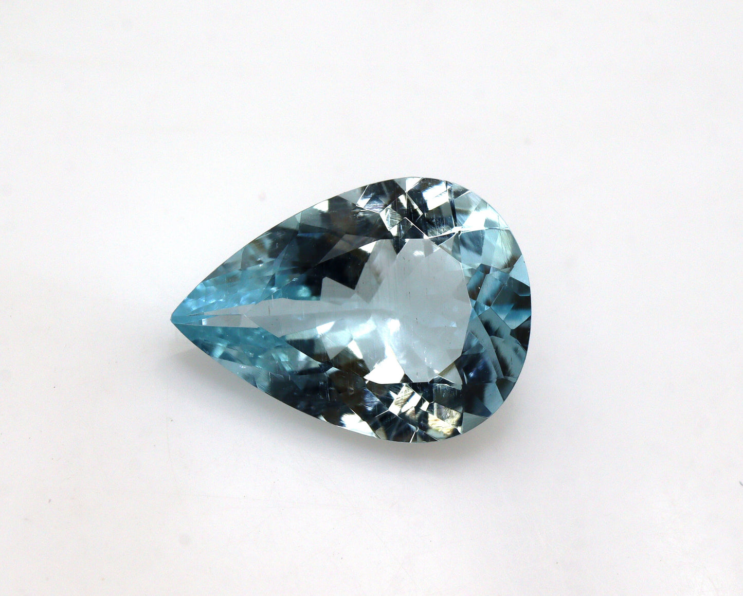 4.2 Ct Natural Aquamarine Pear Cut – 14×10.4 mm | Excellent Cut Grade | Medium Blue Loose Stone for Necklace & Engagement Ring