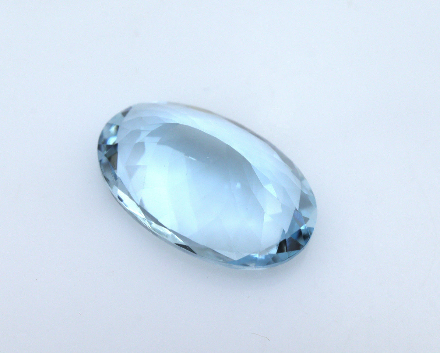 5.8 Ct Natural Aquamarine Oval Cut, 15.2x9.9 mm Top Blue Loupe Clean Gem, Big Aquamarine for Ring or Pendant, From Factory