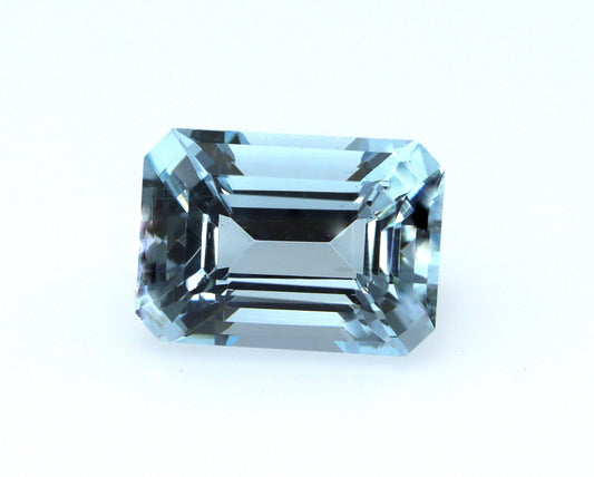2.8 Ct Aquamarine Gem Emerald Cut | Loose Blue Aquamarine for Ring, Necklace | Custom Fine Jewelry Stone | Engagement Ring Gem | 9.9x7 mm