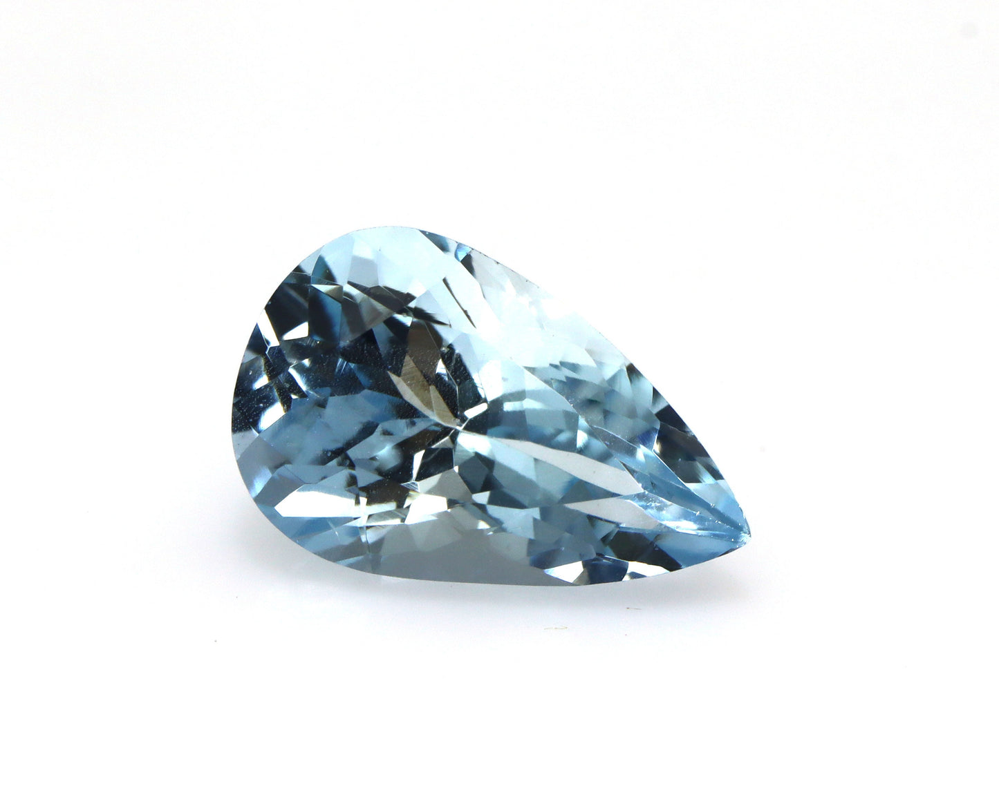 Natural Aquamarine Pear Cut 2.7 Ct Gemstone, AAA Blue Aquamarine for Necklace or Ring, March Birthstone Gift, Faceted Loose Stone