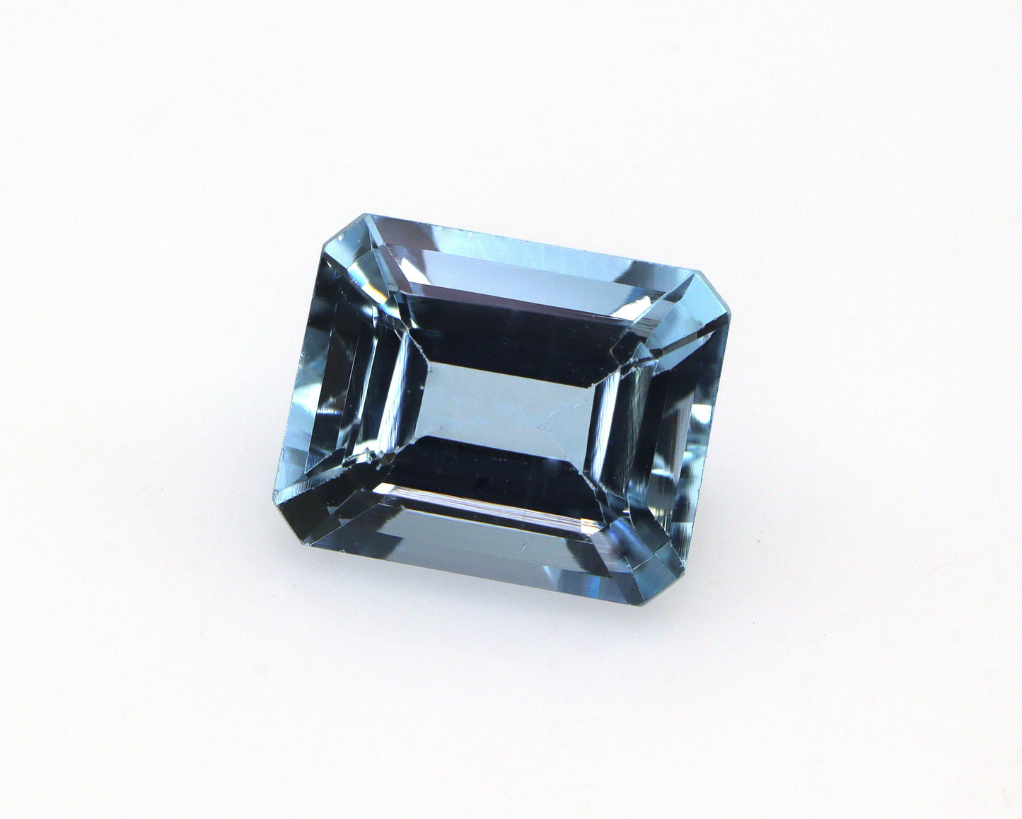 1.56 Ct AAA+ Natural Aquamarine Emerald Cut 7.6×6.2 mm | Medium to Dark Blue Eye Clean Gemstone | March Birthstone for Ring or Pendant