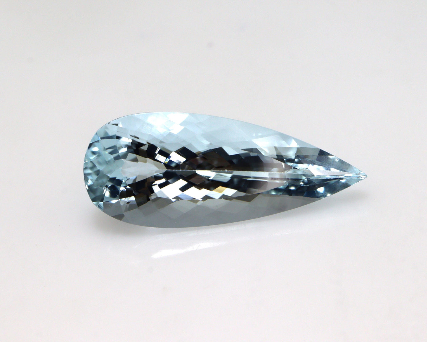 7 Ct Aquamarine Pear Cut – AAA+ Natural 23x10 mm Elongated Gemstone, Large Light Blue Aquamarine for Statement Ring or Necklace