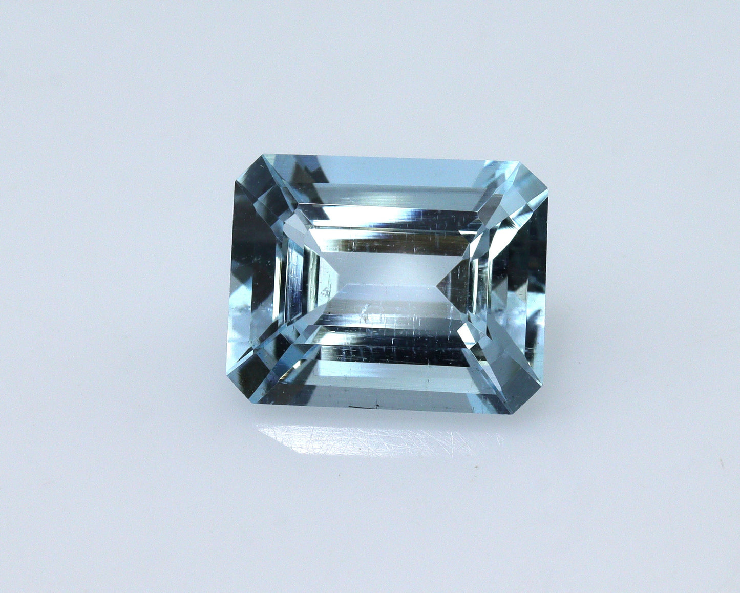 3.8 Ct AAA Aquamarine Emerald Cut 13.6x6.5 mm | Natural Medium Blue Gemstone for Custom Ring, Pendant