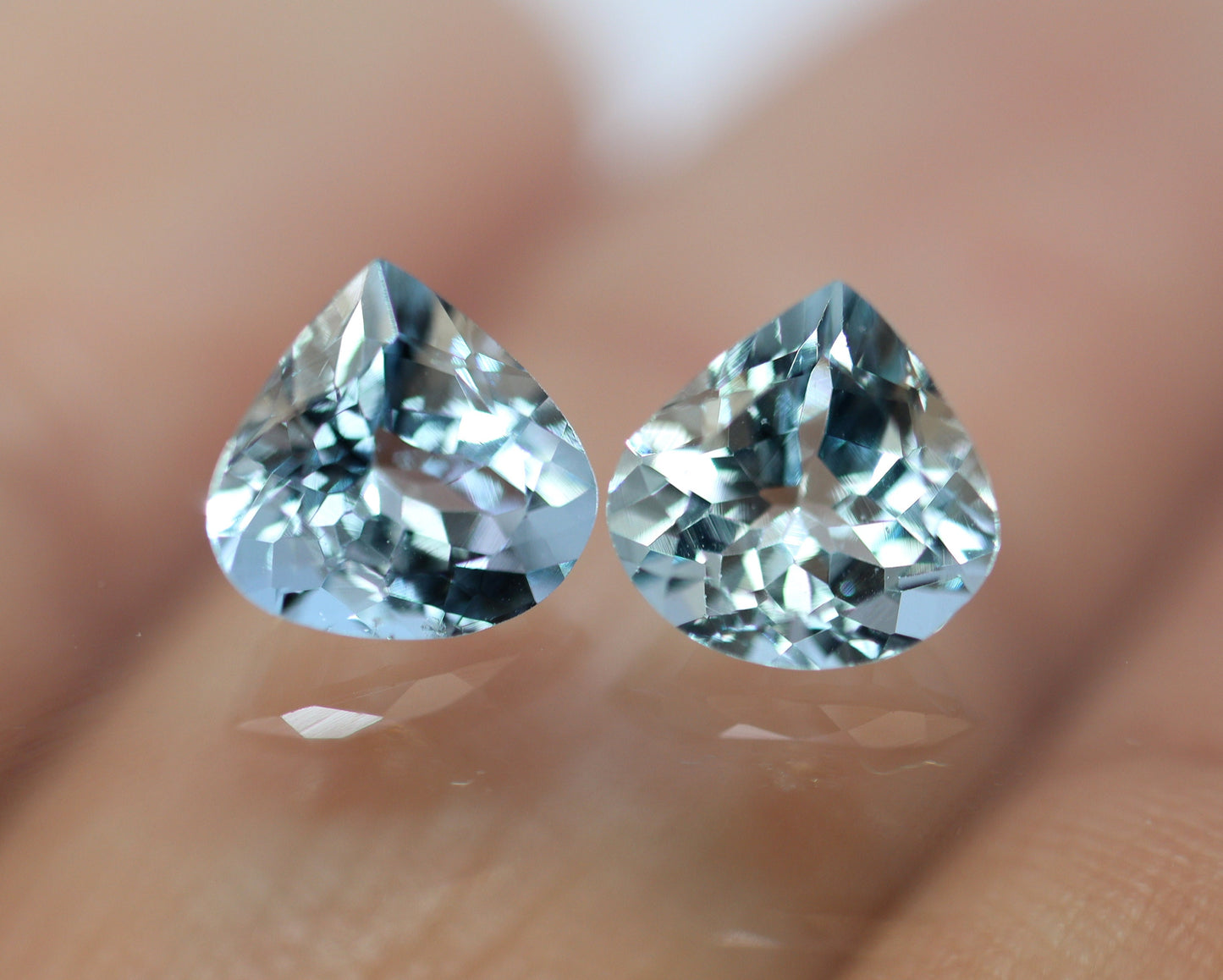 7 mm Heart Cut Aquamarine Gemstone | AAA+ Natural Blue Aquamarine | Loupe Clean Unheated Aquamarine | March Birthstone for Ring or Pendant