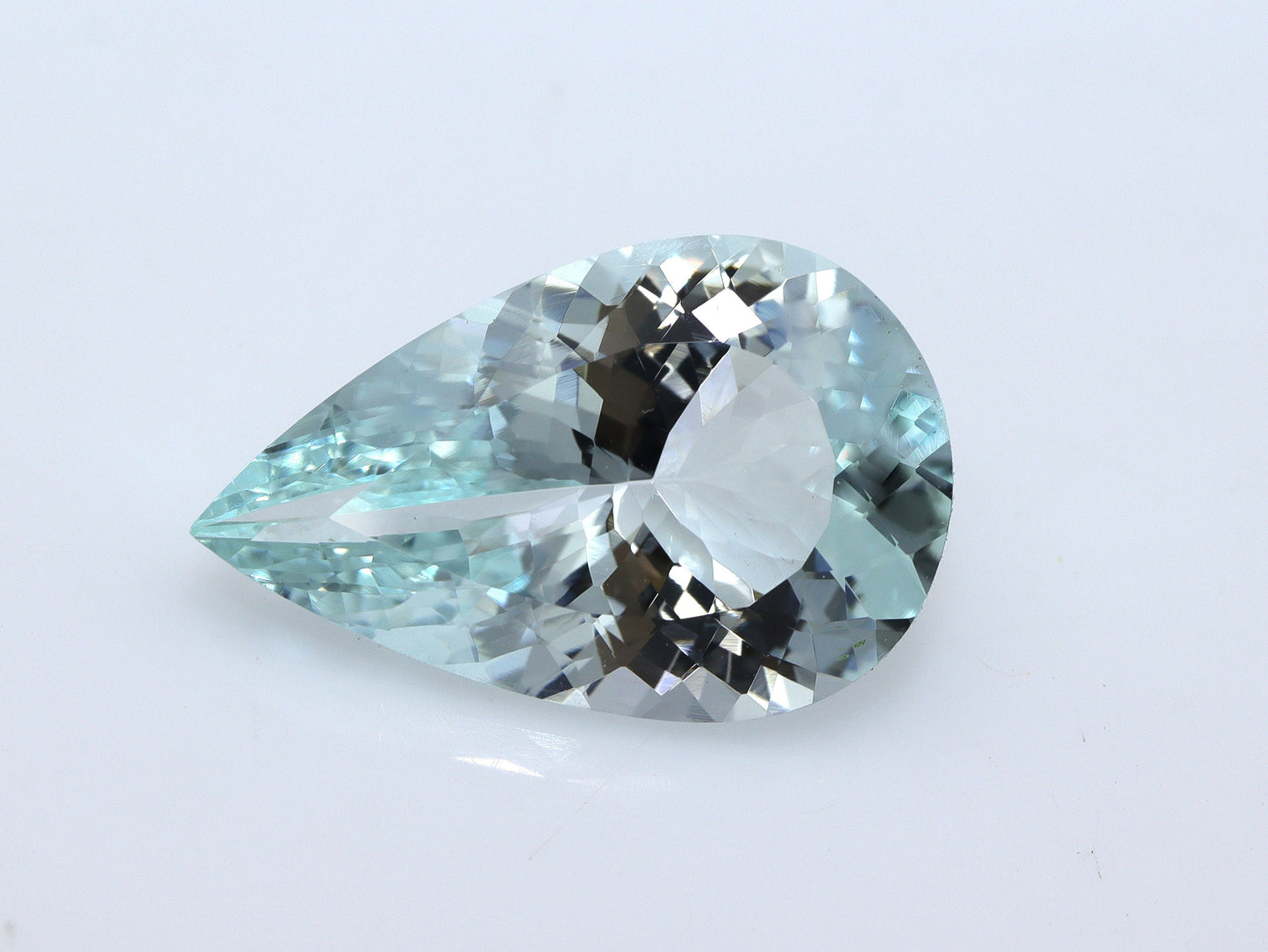 SPARKLING! 12.3 Cts AAA Natural Aquamarine Pear Cut, Light Greenish Loupe Clean, Green Aquamarine, Big Aquamarine Pear Pendant, Pear Ring