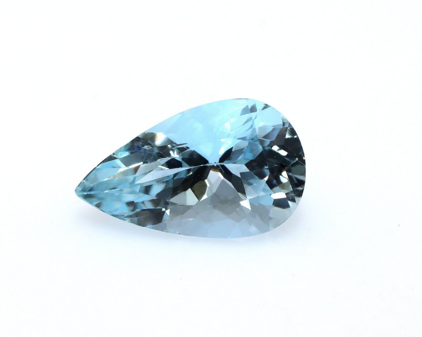 3.1 Ct Dark Blue Aquamarine Pear | AAA++ Loupe Clean Gemstone | Natural Pear Cut March Birthstone | Wedding Ring Stone