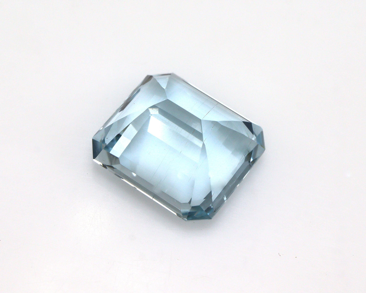 8.1 Ct Aquamarine Emerald Cut Gem, 12.9x11.5mm Ocean Blue Solitaire, For Ring or Necklace, Emerald Cut Necklace, BIG Aquamarine Solitaire