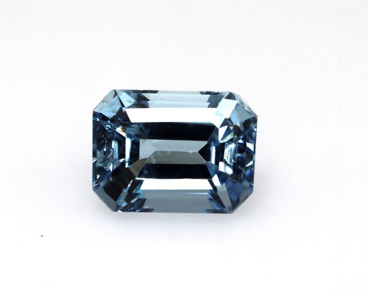 1.5 Ct Natural Aquamarine Emerald Cut – 7.7x5.8 mm Medium Blue Gemstone, AAA Quality Aquamarine for Ring or Necklace