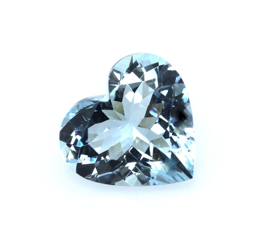 2.9 Ct AAA+ Natural Aquamarine Heart Cut, Medium Blue Gemstone, Heart Engagement Ring Stone, Aquamarine Pendant
