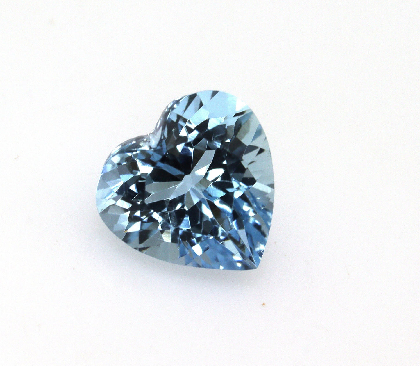 AAA+ Dark Blue Aquamarine Heart – 1.78 Ct Natural Faceted Heart-Cut Aquamarine | 8.3×8 mm Finest Quality Unheated Aquamarine | Loupe Clean