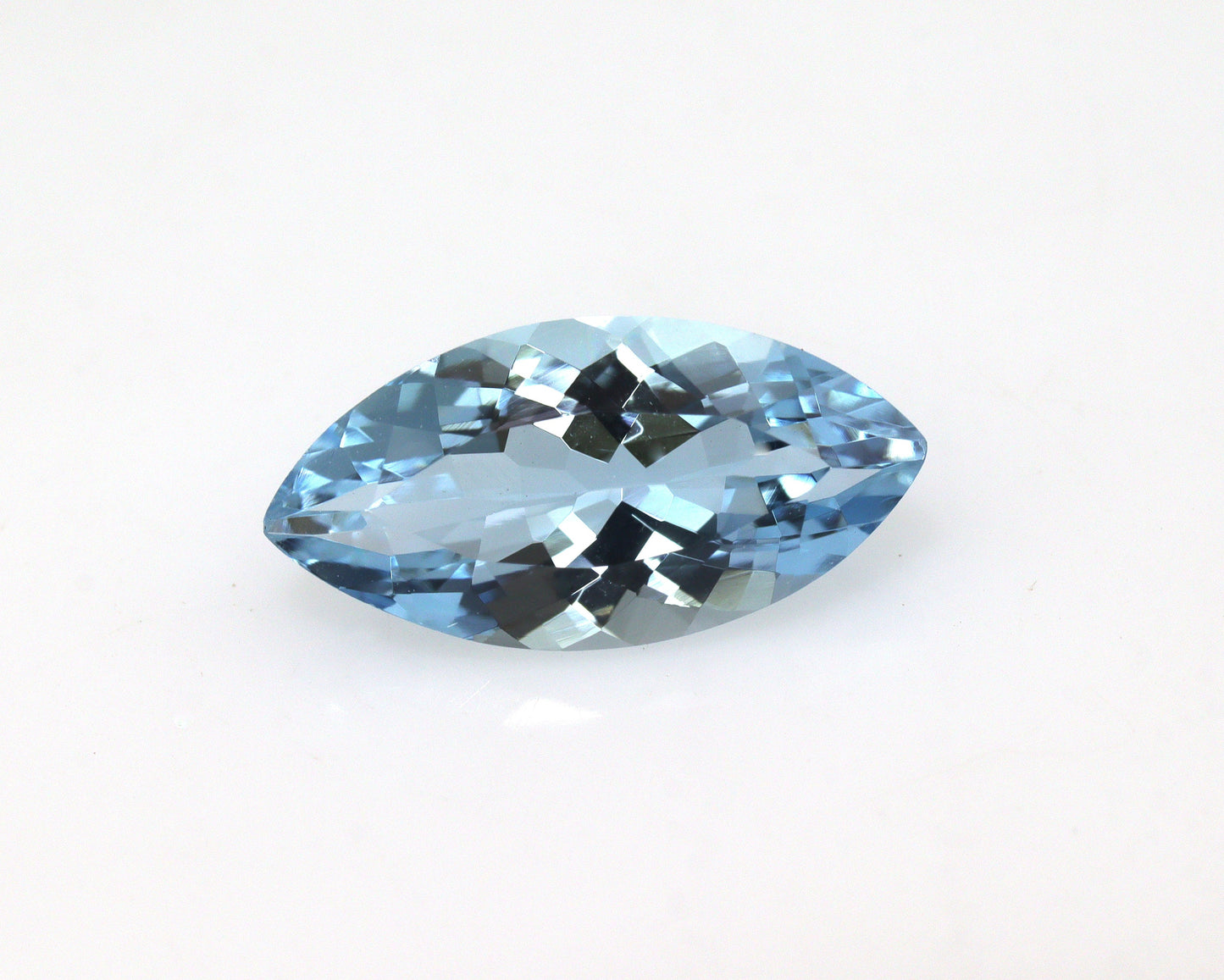 Ultra Fine! 2.7 Ct AAA+ Natural Aquamarine Marquise Cut, Top Blue Aquamarine, Engagement Ring Stone, Horizontal Marquise Gemstone