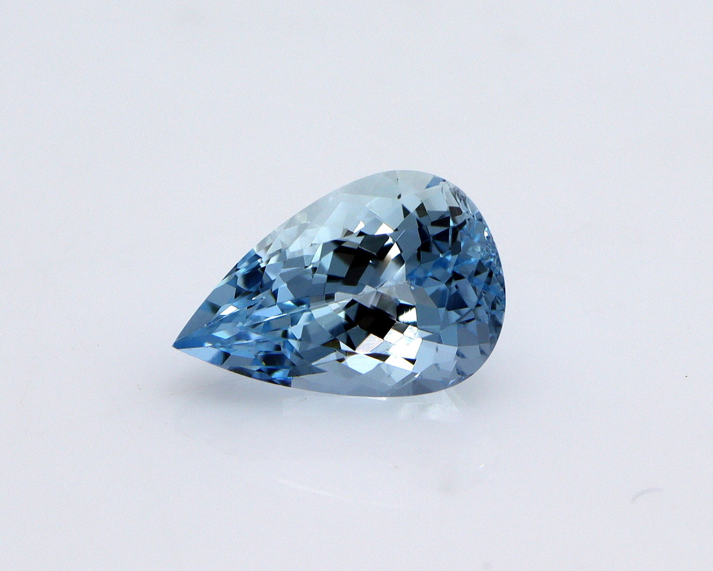 2.1 Ct AAA Natural Aquamarine Pear Cut Gemstone, Medium Blue Eye Clean Aquamarine for Engagement Ring, Loose March Birthstone