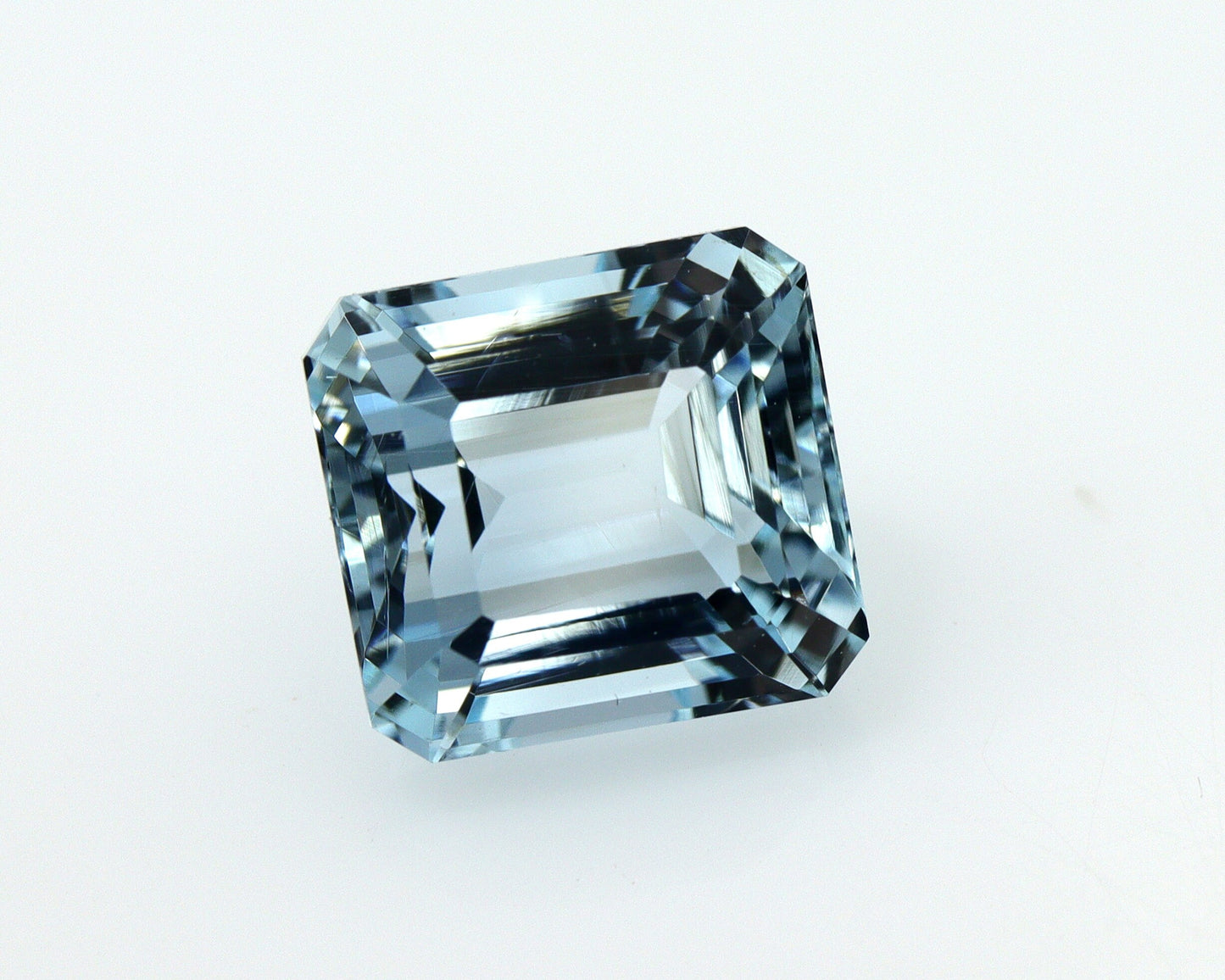 3.9 Ct Aquamarine Emerald Cut – AAA Natural 9x8.4 mm Octagon Gemstone, Medium Blue Aquamarine, Solitaire Ring Stone