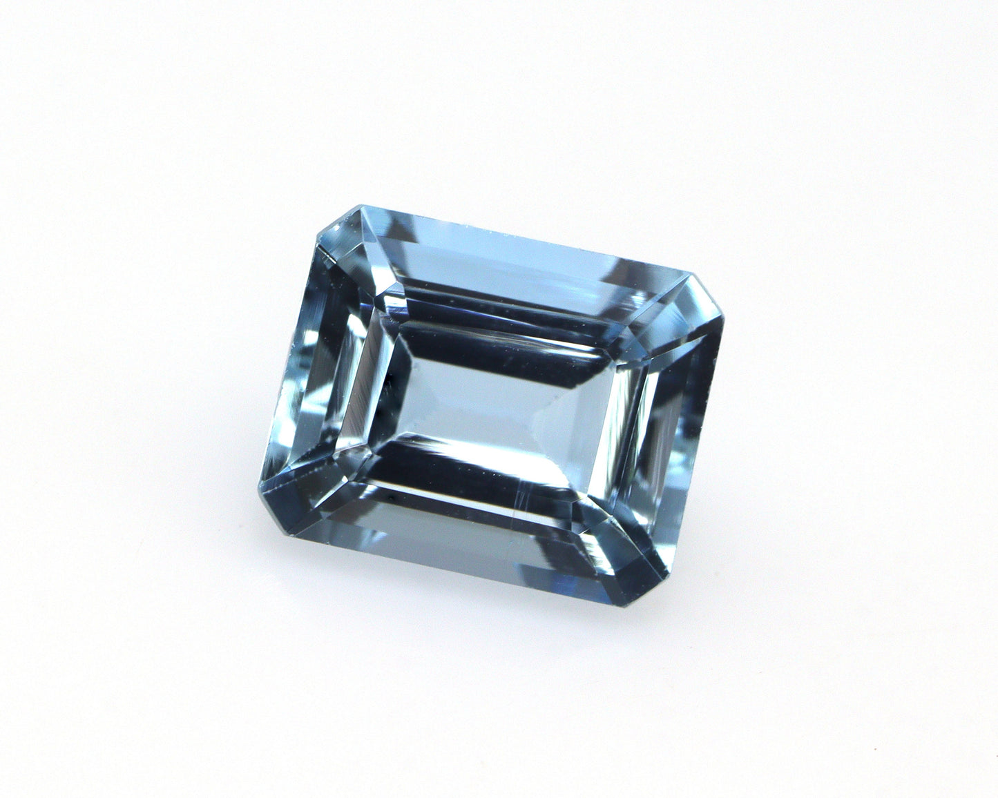 1.56 Ct AAA+ Natural Aquamarine Emerald Cut 7.6×6.2 mm | Medium to Dark Blue Eye Clean Gemstone | March Birthstone for Ring or Pendant