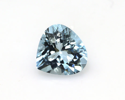2 Ct Aquamarine Heart Cut 9x8.8 mm | AAA Natural Blue Gemstone | March Birthstone | Loose Aquamarine for Ring, Pendant, Necklace