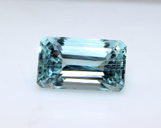 12 Ct Natural Aquamarine Emerald Cut, 16.9x10 mm Light Blue Gemstone, Statement Ring Gem, Loose March Birthstone, Custom Jewelry Stone