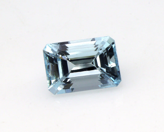 2 Ct Emerald Cut Aquamarine Gemstone | AAA Natural Aquamarine Octagon | Light Blue March Birthstone | For Ring or Necklace | Loose Stone