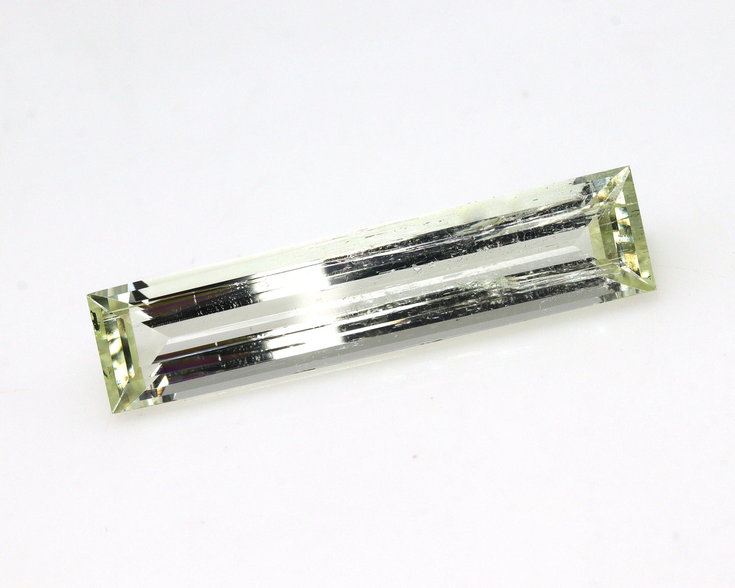 27.2x6 mm Natural Yellow Aquamarine Long Baguette, 6.6 Cts Unique Cut Heliodor, Skinny Cut, Pencils, Sleek Pendant, Bar Pendant, Vertical