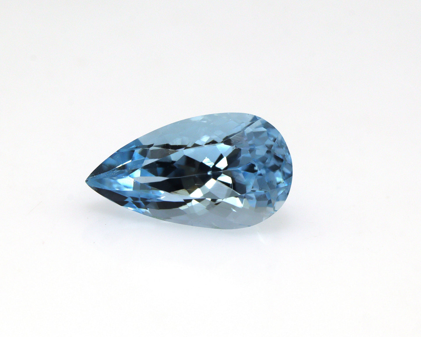 Top Blue 2.6 Ct Pear Cut Aquamarine | AAA+ Natural | Dark Blue Gemstone | Loupe Clean | Engagement Ring Gem | Close To Santa Maria Color