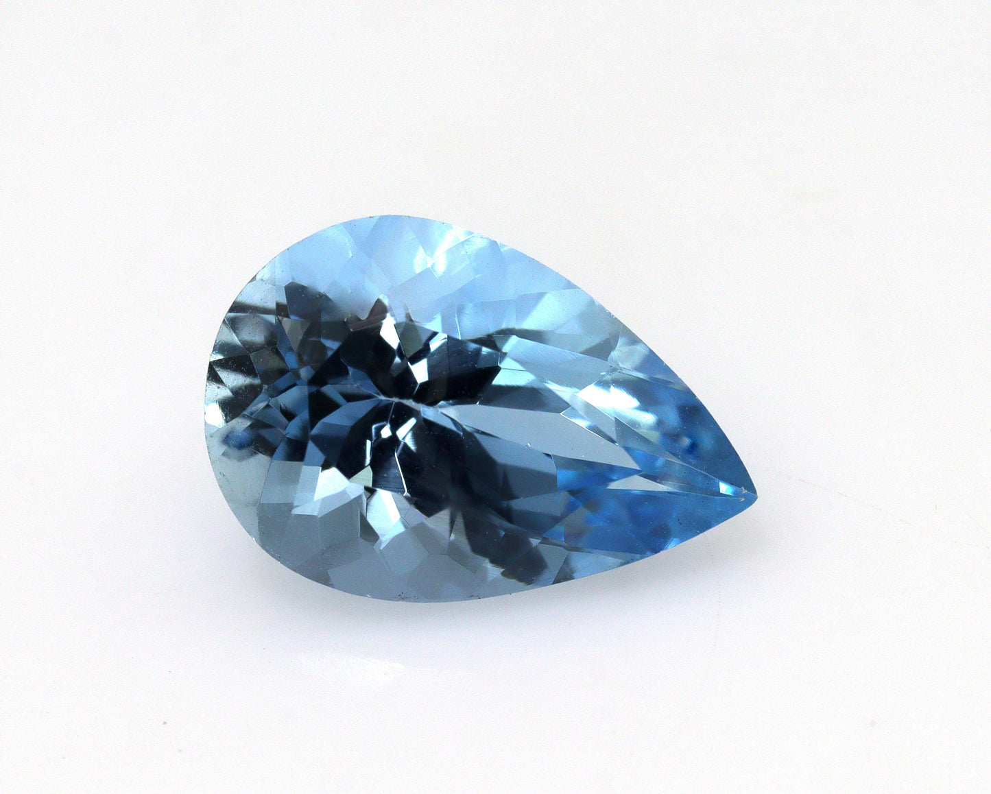 Santa Maria Aquamarine 2 Ct Pear | AAA+ Dark Blue Loupe Clean Aquamarine | Finest Deep Blue Aquamarine for Engagement Ring, CERTIFIED