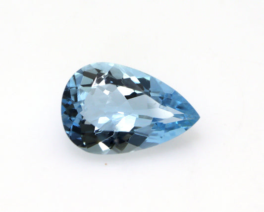 1.77 Ct Aquamarine Pear Cut, 10.8x7.1 mm Natural Blue Gemstone, AAA Eye Clean Aquamarine, March Birthstone for Engagement Ring