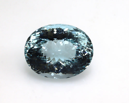 MICRO FACETED! 19.7 Ct Natural Aquamarine Oval | AAA+ Eye Clean Aquamarine | No Heat Blue Aquamarine for Engagement Ring, Halo Necklace