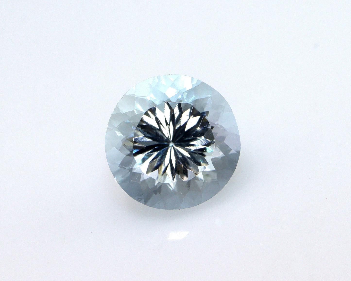 3.5 Ct Natural AAA Aquamarine Round 10 mm, Loose Aquamarine Gemstone, Light Blue March Birthstone, Unheated Aquamarine