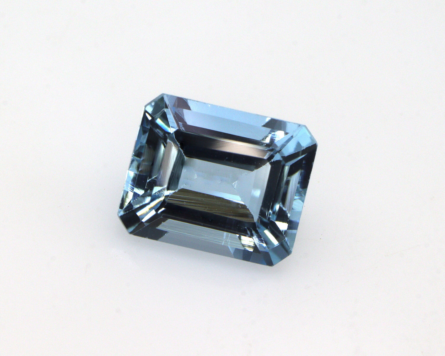 1.56 Ct AAA+ Natural Aquamarine Emerald Cut 7.6×6.2 mm | Medium to Dark Blue Eye Clean Gemstone | March Birthstone for Ring or Pendant