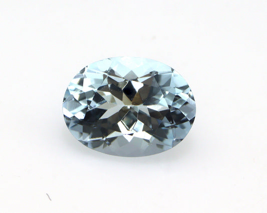 2.4 Ct Aquamarine Oval Cut – AAA Natural Medium Blue Gemstone, Eye Clean Loose Aquamarine for Ring, Pendant