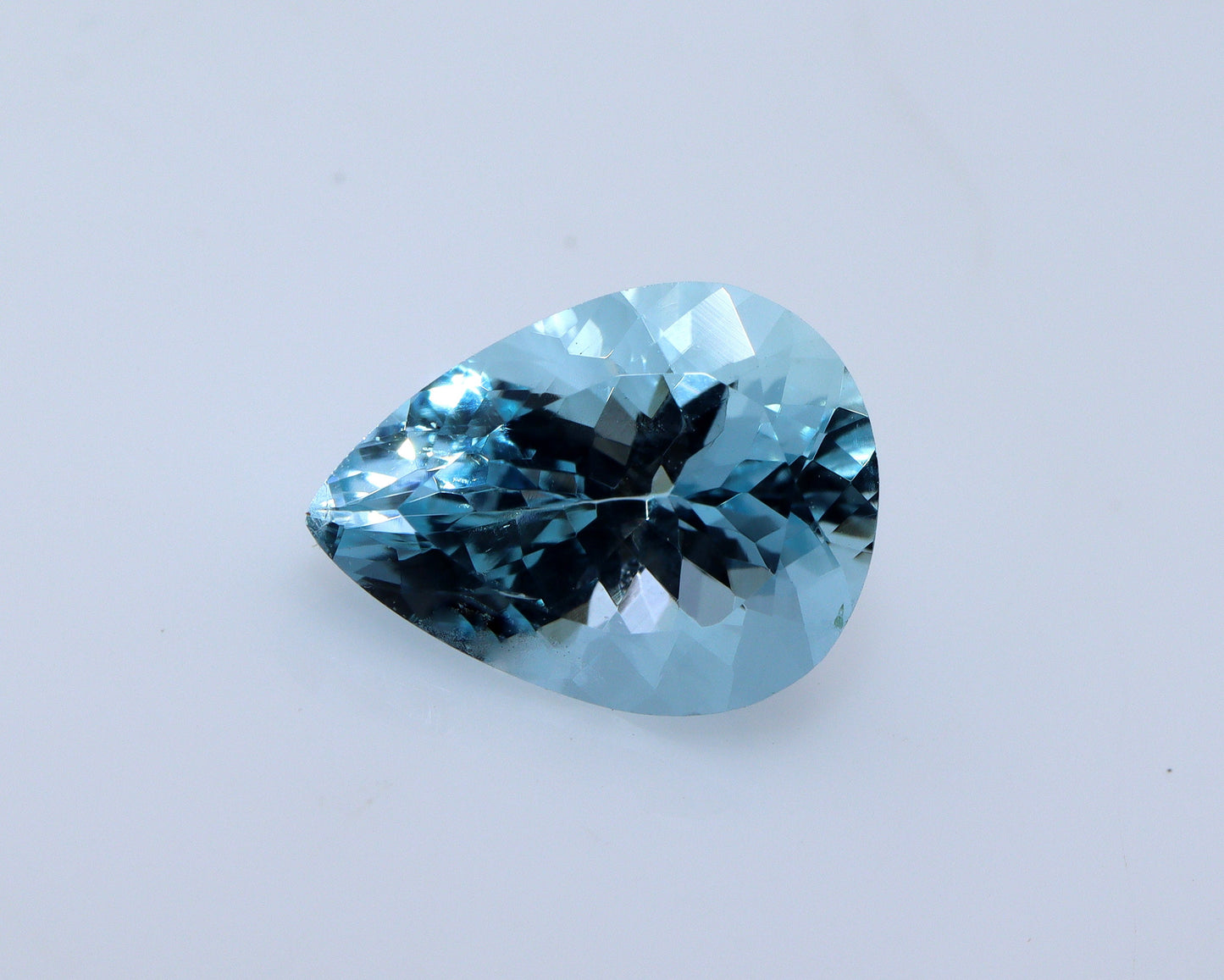 3.10 Cts Natural Aquamarine • 11.8×9 mm Pear Cut • AAA Quality • Medium Blue Aquamarine For Birthday. African Origin No Heat