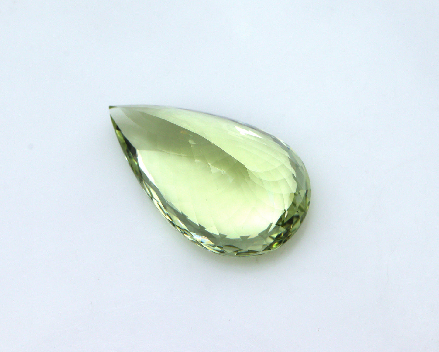 34.7 Ct AAA+ Natural Heliodor – Pear Cut, BIG Greenish Golden Beryl, Collector’s Gemstone, Rare Yellow-Green Beryl