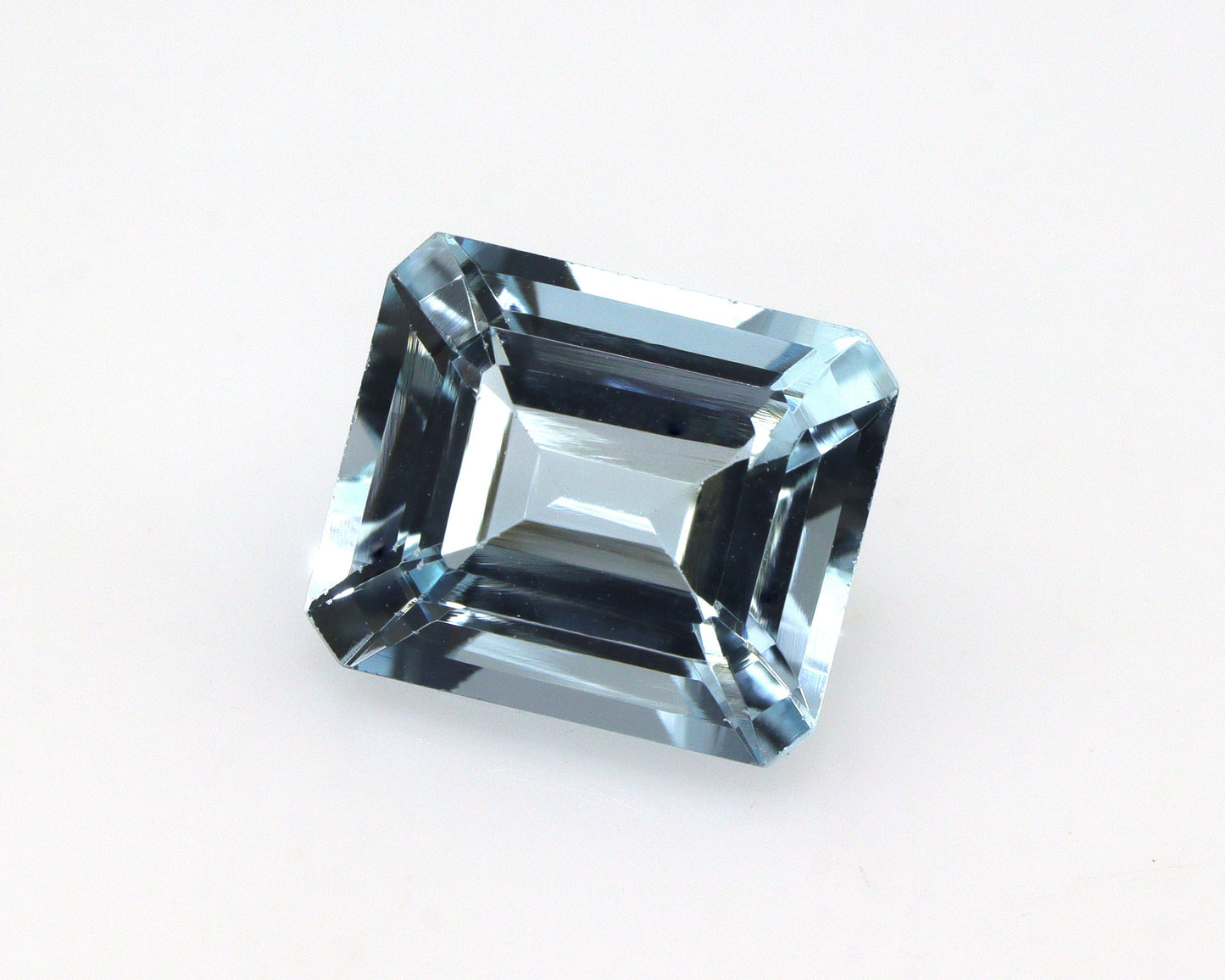 Aquamarine Emerald Cut, 2.3 Ct Faceted Aquamarine For Engagement Ring, Top Quality, Simple Aquamarine Ring, Octagon Ring, For Jewelry Making