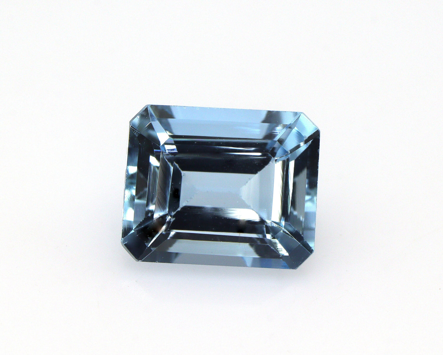 1.56 Ct AAA+ Natural Aquamarine Emerald Cut 7.6×6.2 mm | Medium to Dark Blue Eye Clean Gemstone | March Birthstone for Ring or Pendant