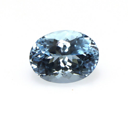2.26 Ct Oval Cut Aquamarine Gemstone | Deep Blue AAA+ Natural Aquamarine | Unheated March Birthstone | Faceted Aquamarine for Jewelry