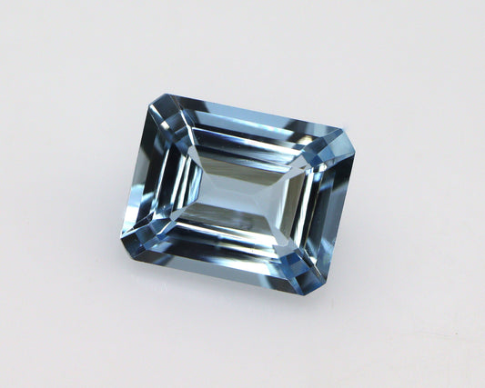 1.7 Ct AAA Natural Dark Blue Aquamarine – Emerald Cut 8.3×6.8 mm | Saturated Blue Aquamarine for Engagement Ring Finest Quality Emerald Cut