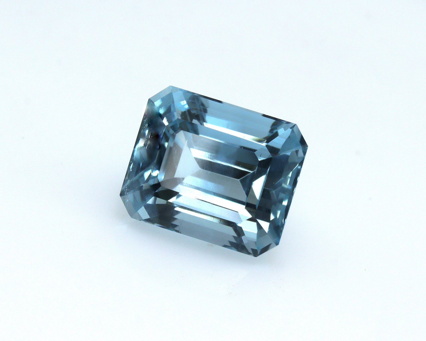 3.9ct Emerald Cut Aquamarine | Natural Medium-Dark Blue Gem | AAA Loose Aquamarine for Ring | Faceted Gemstone, Aquamarine Emerald Cut Ring