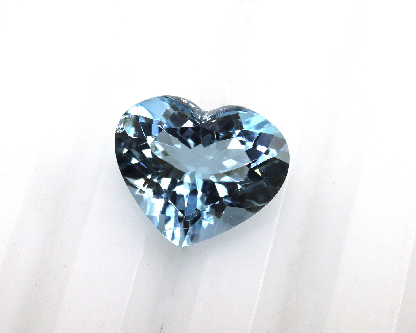 2.32 Ct AAA+ Natural Aquamarine Heart Cut | SUPER BLUE, Loupe Clean, Unheated Gemstone for Ring or Pendant